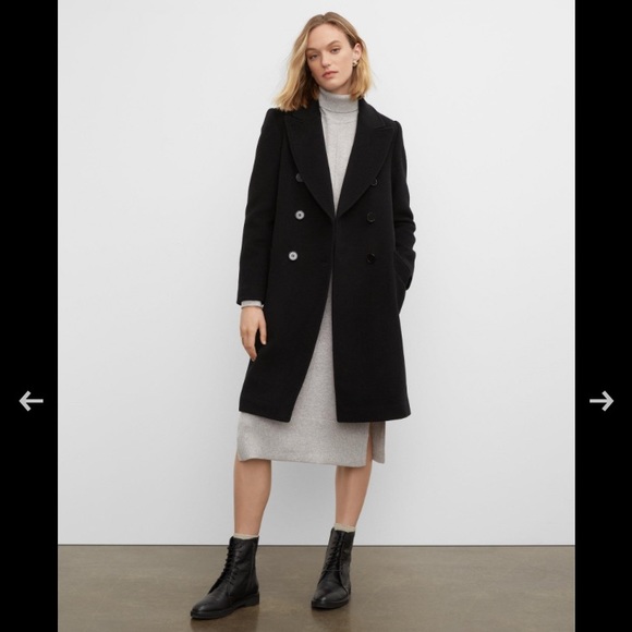 Club Monaco Double Breasted Grey Wool Coat - Picture 13 of 14